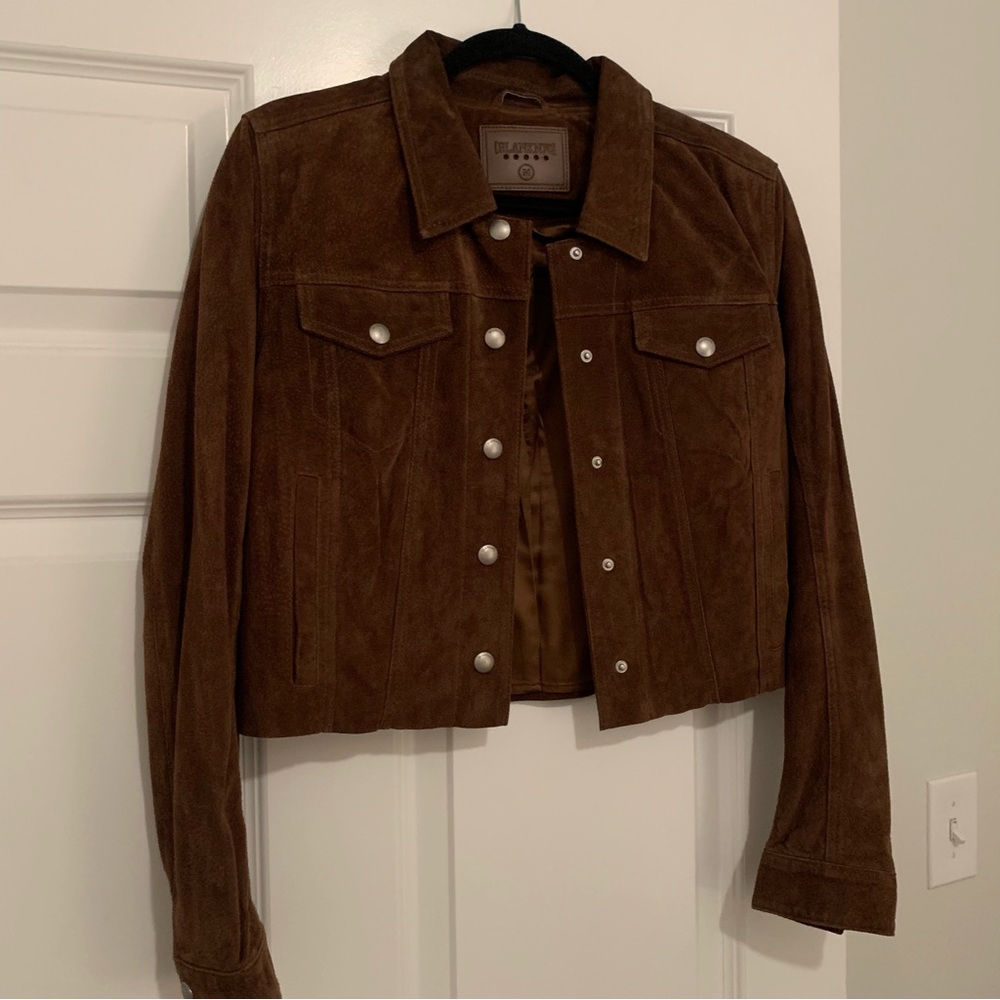 Blank NYC Brown Suede Crop Jacket Medium